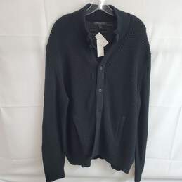 Banana Republic Black Button Up Knit Cardigan Sweater NWT Size XL