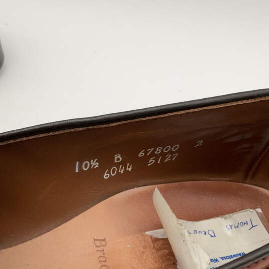 Mens Cody 1849 Brown Leather Calfskin Tassel Slip-On Loafer Shoes Size 10.5 image number 7
