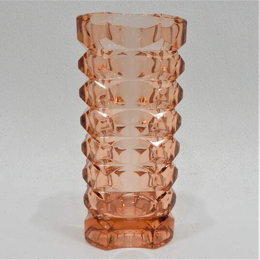 MCM Mid Century Modern Luminarc Rosaline French Art Glass Vase Home Decor image number 5