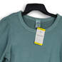 NWT Womens Green Round Neck Long Sleeve Pullover Sweatshirt Size M image number 3