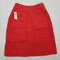 Anthropologie red lightweight asymmetrical button skirt 0 petite image number 3