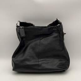 Coach Womens Peyton Black Leather Adjustable Strap Bag Charm Shoulder Bag