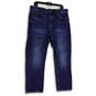 Womens Blue Denim Dark Wash 5-Pocket Design Straight Leg Jeans Size 33 image number 1