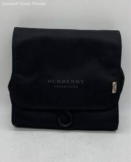 Authentic Burberry Womens Black Lightweight Fragrances Mini Travel Bag