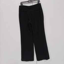 Womens Black Flat Front Pockets Straight Leg Dress Pant Size 10R alternative image