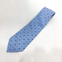 GIVENCHY Men's Light Blue 4G Logo Embroidered Monogram Silk Necktie Tie with COA