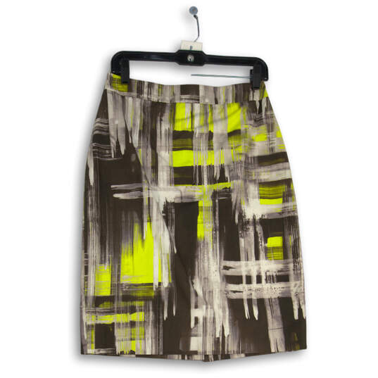 Womens Multicolor Abstract Back Zip Straight & Pencil Skirt Size 8 image number 1