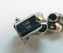 14K White Gold Faceted San Marco Chain Bracelet 12.2g alternative image