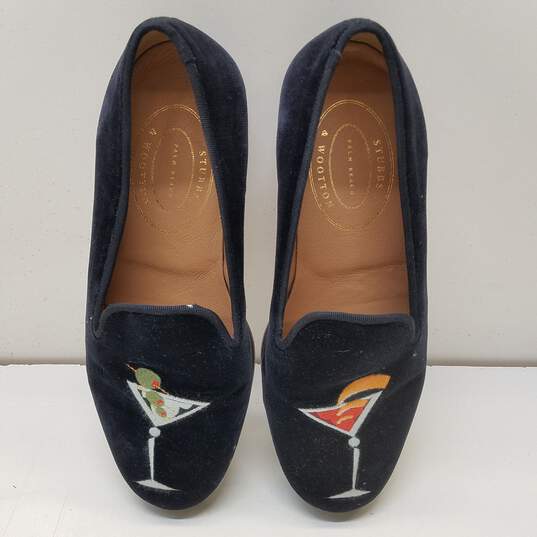 Stubb & Wootton Velvet Martini Loafers Navy 7.5 image number 6