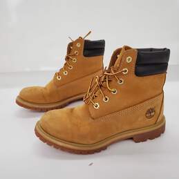 Timberland 6in Waterville Double Collar Wheat Nubuck Leather Boots Women's Size 7M