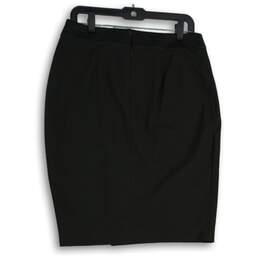 Ann Taylor Womens Black Tie Waist Back Zip Straight & Pencil Skirt Size 8 alternative image