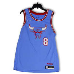 Mens Blue NBA Chicago Bulls #8 Zach Lavine Basketball Jersey Size X-Large