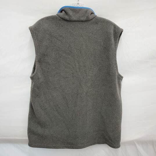 Patagonia Synchilla WM's Full Zip Grey & Blue Trim Fleece Vest Size M image number 2