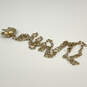 Designer J. Crew Gold-Tone Link Chain Rhinestone Elephant Pendant Necklace image number 3