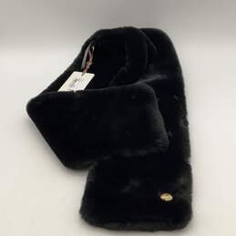 NWT Ted Baker Womens Black Faux Fur Winter Collar Scarf One Size alternative image