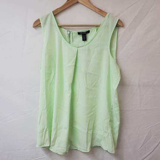Kenneth Cole Lime Green Tank Top Shirt Women's XL NWT image number 1
