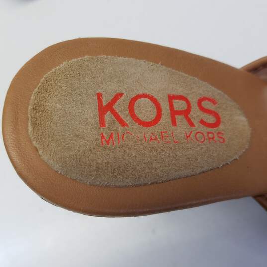 Kros Michael Kors Brown Leather Mule Heel US 7.5 image number 8