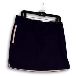 Womens Blue Pink Golf Side Slit Pockets Back Zip Short Athletic Skirt Sz 8