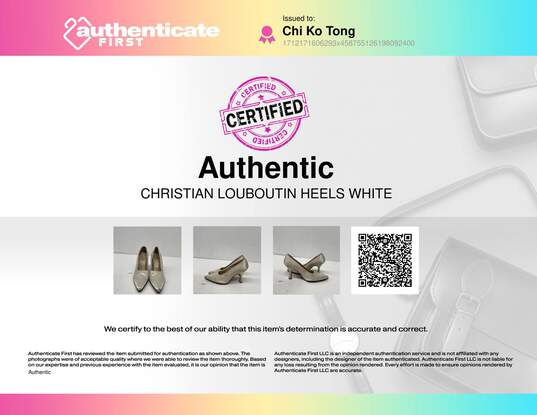 Christian Louboutin White Pump Heel Women 6 image number 11