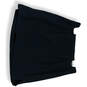 Womens Black Stretch Side Slit Flat Front Back Zip Button Mini Skirt Size 4 image number 1