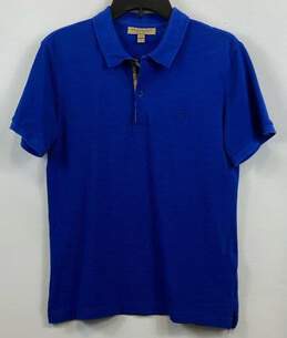 Burberry Blue Polo Shirt - Size Small