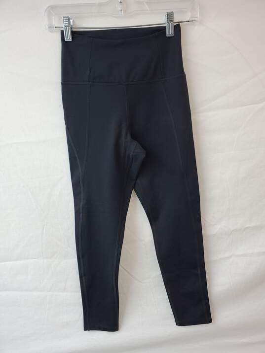 Girlfriend Collective Compressive Black Cropped Athletic Leggings Size XS image number 1