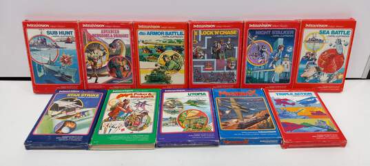 Bundle of 11 Assorted Intellivision Video Games w/Boxes image number 1