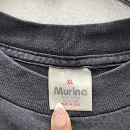 Womens Black Gray Graphic Print Short Sleeve Pullover T-Shirt Size XL alternative image