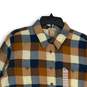 NWT Duluth Trading Co. Womens Brown Blue Plaid Long Sleeve Button-Up Shirt Sz XL image number 3