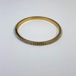 Designer Swarovski Gold-Tone Rhinestone Round Shape Bangle Bracelet alternative image