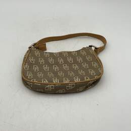 Dooney & Bourke Womens Brown Signature Print Zipper Pocket Shoulder Bag Purse alternative image