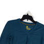 Womens Blue Long Sleeve V-Neck Stretch Pullover T-Shirt Size Small image number 3