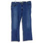 Womens Blue Medium Wash 5 Pocket Design Bootcut Denim Jeans Size 22S image number 1