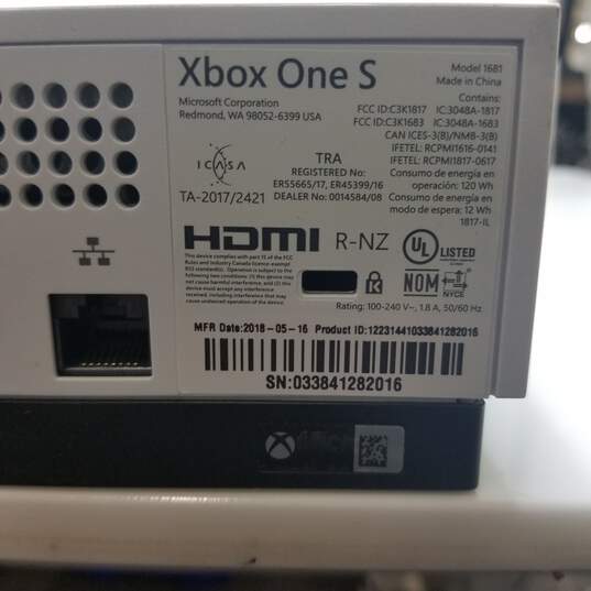 Xbox One S Model 1681 Hard Drive Capacity: 500GB /Untested image number 3