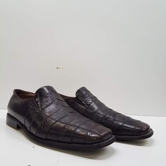 Giorgio Brutini Brown Snakeskin Leather Loafers Shoes Men's Size 10 M image number 3