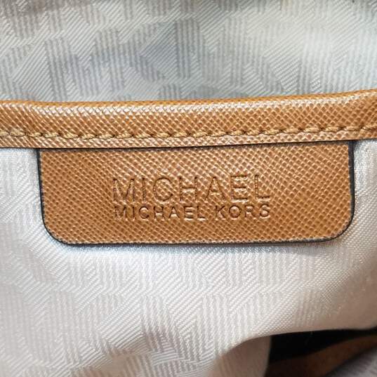 Buy the Michael Kors Leather Jet Set Monogram Tote Handbag Set Multicolor
