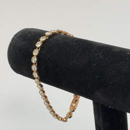 Designer Swarovski Gold-Tone Clear Crystal Stone LinkTennis Bracelet