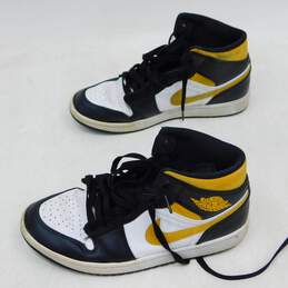 Jordan 1 Mid White Pollen Black Men's Shoe Size 9 alternative image