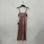 NWT Womens Pink Spaghetti Strap Sweetheart Neck Back Zip Shift Dress Size S image number 2