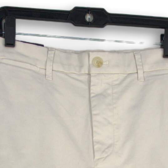 NWT Gap Womens White Flat Front Stretch Pockets Chino Shorts Size 34 image number 3