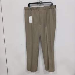 Peter Christian Men's Tan Wool/Silk Blend Dress Pants Size 38 x 29