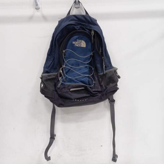 The North Face Blue and Black Backpack image number 1