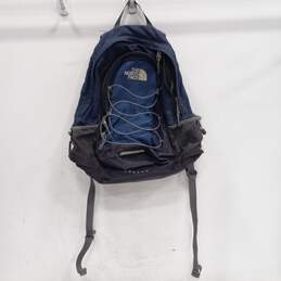The North Face Blue and Black Backpack