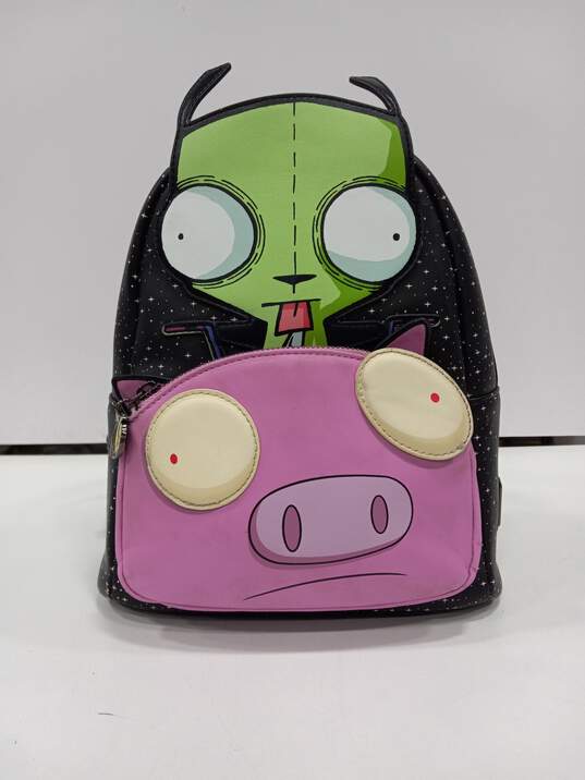 Nickelodeon Loungefly Invader Zim Gir Pig Doom Mini Backpack image number 1