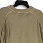 Mens Tan Spread Collar Long Sleeve Knitted Pullover Sweater Size XXL image number 4