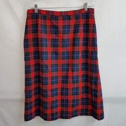 Pendleton wool traditional red tartan skirt made in USA