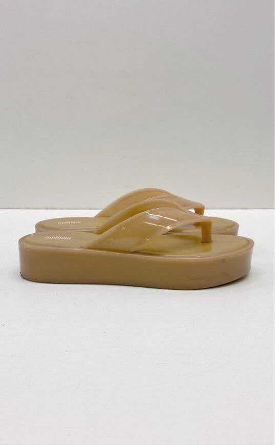 Melissa Rubber Platform Slide Thong Sandals Beige 10 image number 1