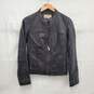 Michael Kors WM's Genuine Leather & Polyester Lining Black Jacket Size SM image number 1