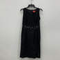 Womens Black Sleeveless Round Neck Back Zip Sheath Dress With Jacket Size 6 image number 1