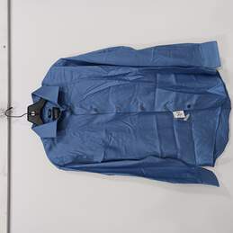 Kenneth Cole Awareness Slim Fit Blue Dress Shirt Size 15.5